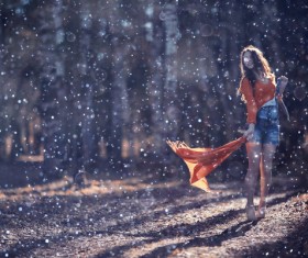 Bubble with beautiful girl HD picture