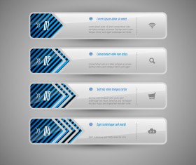 Business arrow banners vector material