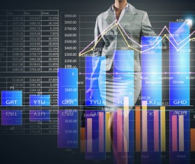 Business figures and charts Stock Photo