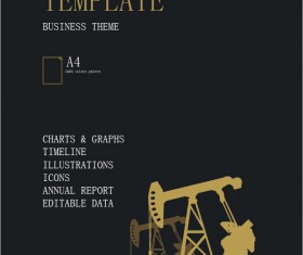 Business template dark styles vector 01