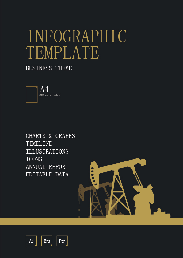 Business template dark styles vector 01