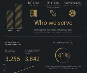 Business template dark styles vector 02