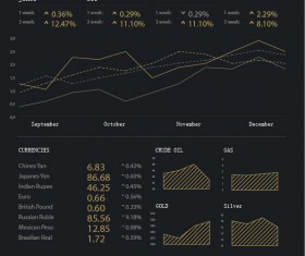 Business template dark styles vector 03