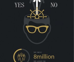 Business template dark styles vector 04