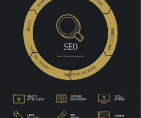 Business template dark styles vector 07