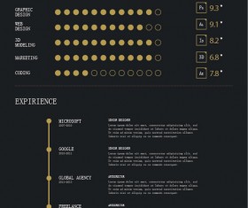 Business template dark styles vector 11