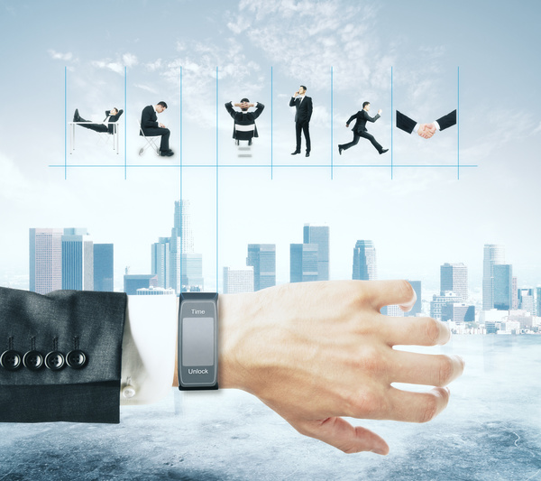 Businessman with Smart Watches Stock Photo 05