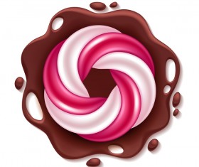 Candy and chocolate vector illustration