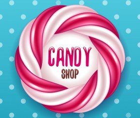 Candy shop background design vector