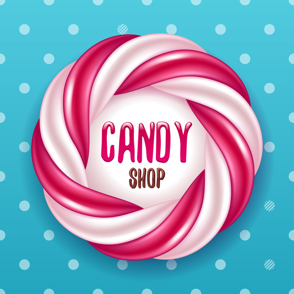 Candy shop background design vector