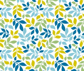 Cartoon leaf seamless pattern vector