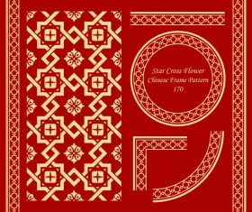 Chinese frame with ornaments vectors material 02