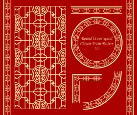 Chinese frame with ornaments vectors material 04