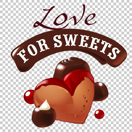 Chocolate sweet dessert label illustration vector 01