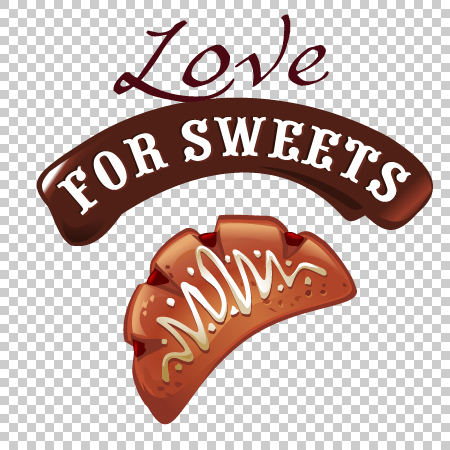 Chocolate sweet dessert label illustration vector 02