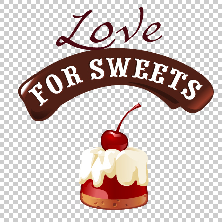 Chocolate sweet dessert label illustration vector 03