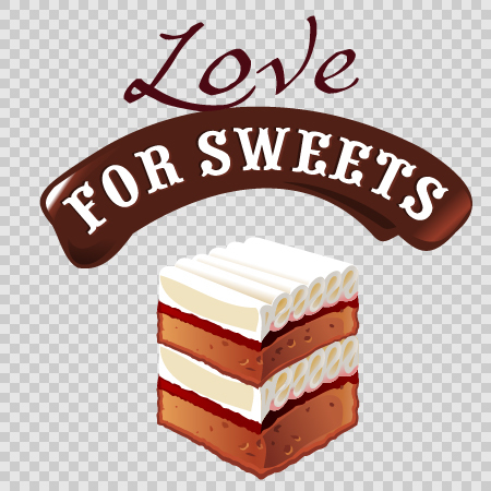 Chocolate sweet dessert label illustration vector 04