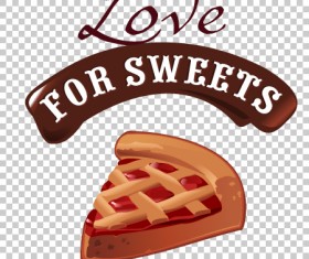 Chocolate sweet dessert label illustration vector 05