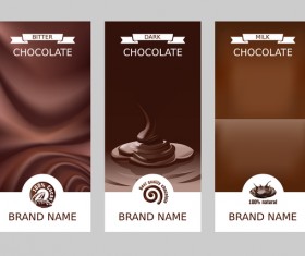 Chocolate vertical banner template vectors 01
