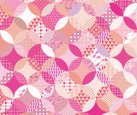 Circles seamless pattern with decor floral vector 03