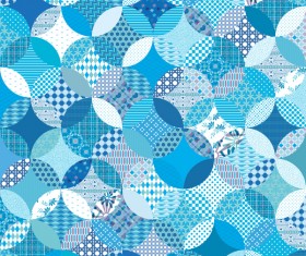 Circles seamless pattern with decor floral vector 04