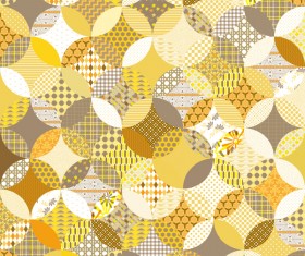Circles seamless pattern with decor floral vector 05