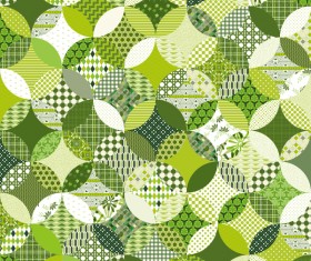 Circles seamless pattern with decor floral vector 06