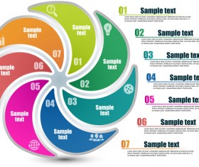Circles whirl infographic vectors template 02