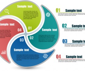 Circles whirl infographic vectors template 05