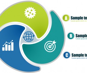 Circles whirl infographic vectors template 13