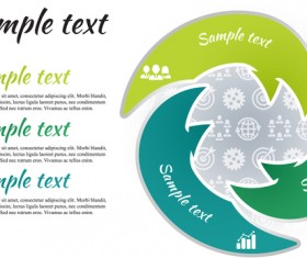 Circles whirl infographic vectors template 15