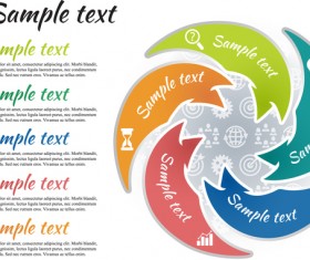 Circles whirl infographic vectors template 16