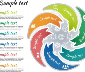 Circles whirl infographic vectors template 17