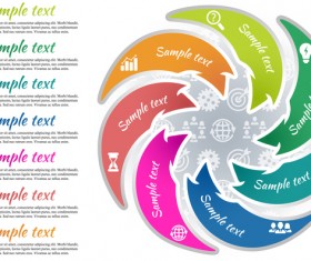 Circles whirl infographic vectors template 18