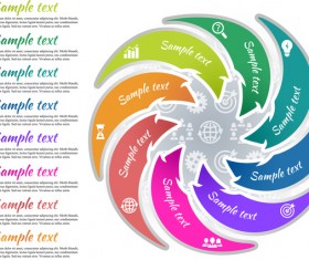 Circles whirl infographic vectors template 19