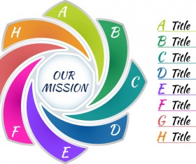 Circles whirl infographic vectors template 20