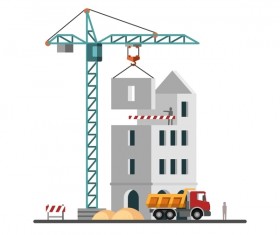 City building construction template vectors 01