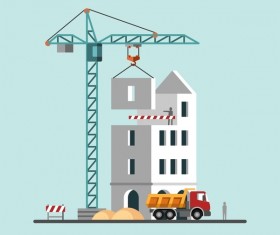 City building construction template vectors 02