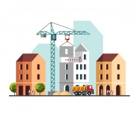 City building construction template vectors 03