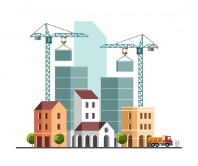 City building construction template vectors 05