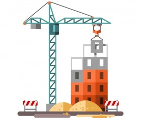 City building construction template vectors 07