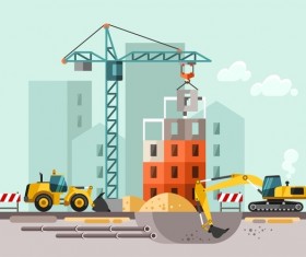 City building construction template vectors 10