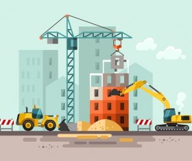 City building construction template vectors 11