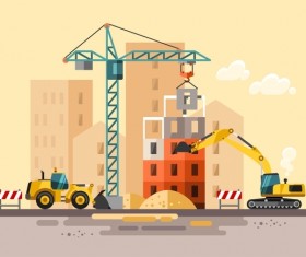 City building construction template vectors 12