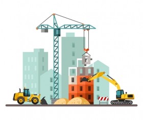 City building construction template vectors 16