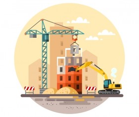 City building construction template vectors 18