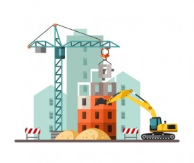 City building construction template vectors 19