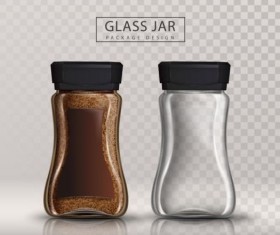 Coffee glass jar vector illustration