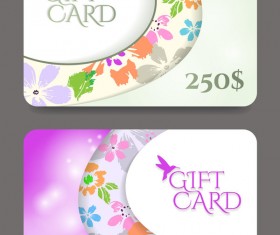 Collection gift cards with voucher vector 01