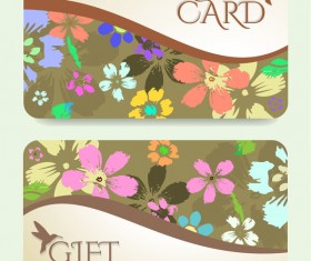 Collection gift cards with voucher vector 02